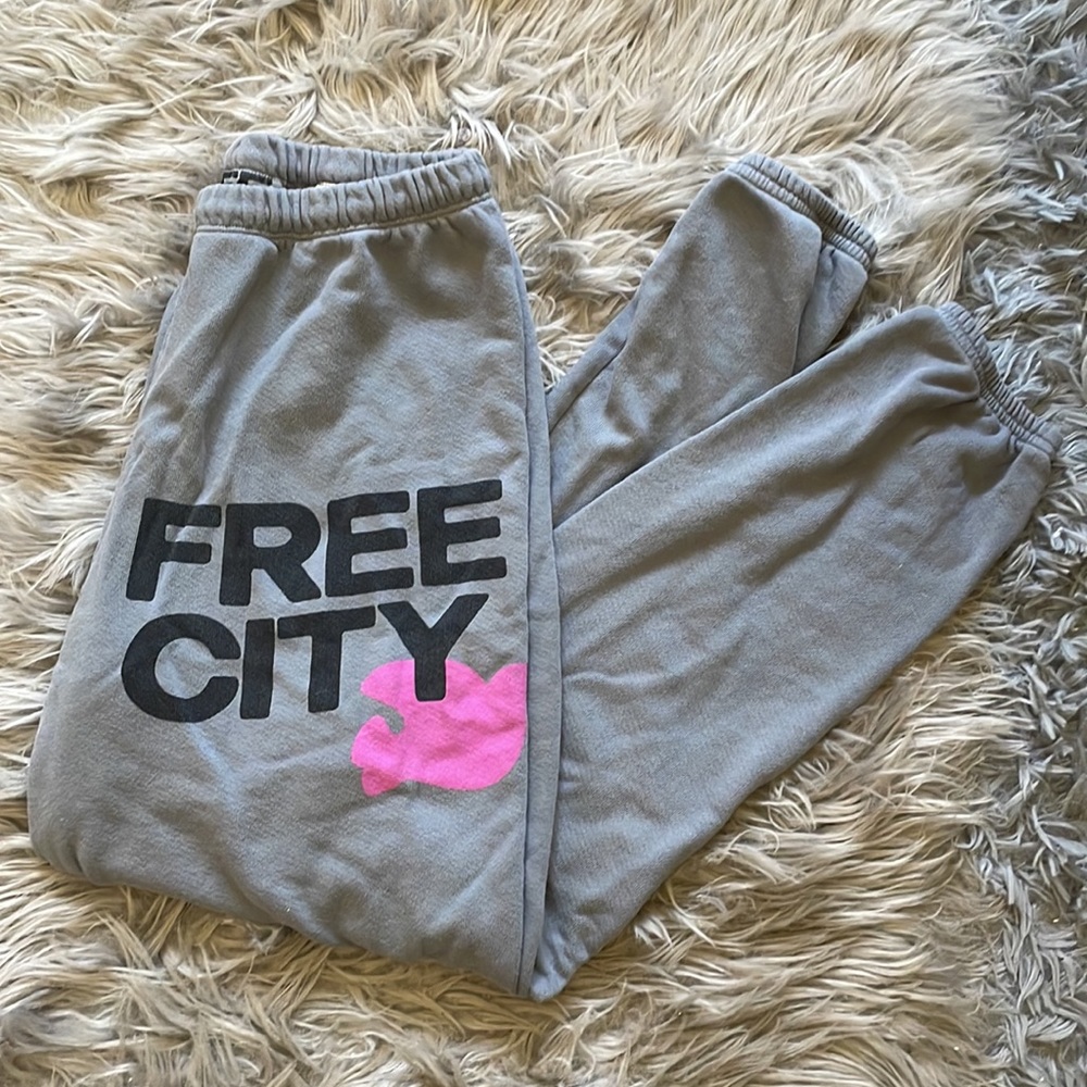 EUC gray featherweight FREECITY sweatpants!💗